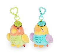 Legami - Super Soft Keyring! Plush Keyring, Pendant with Engraved Message and Zinc Carabiner, red, Tiny, BETTER TOGETHER