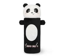 Legami - Super Soft Pencil Case, Panda Theme, Soft Pencil Case, Card with Colouring Pad Included, 100% Polyester, Super Soft Pencil Case