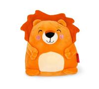 LEGAMI - Super Soft Plush Plush, Lion Theme, Mini Size, with Personalised ID Card, Stands Alone, 14 x 15 x 12 cm, Orange