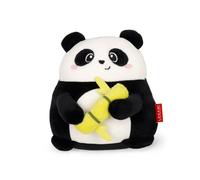 LEGAMI - Super Soft Plush Plush, Panda Theme, Mini Size, with Personalised ID Card, Stands Alone, 14 x 15 x 12 cm, Black