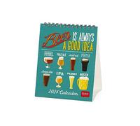Legami - Table Calendar 2024, 12 Months and Annual Planner 2025, Space for Notes and Notes, Number of the Week, Zodiac Signs and International Holidays, Single Cellophaning, 12x14.5 cm