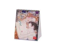 Legami - Table Calendar 2025, 12 x 14.5 cm Calendar, 12 Months and 2026 Yearly Planner, 6 Languages, Zodiac Signs and International Holidays, Klimt