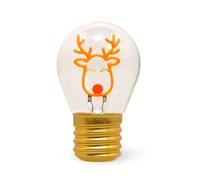 Legami - Table Lamp in The Shape of a Bulb, for Indoor Use Only, USB Rechargeable, Wireless, Reindeer Theme