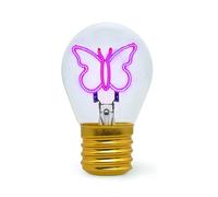 Legami Lightbulb-Shaped Table Lamp - Bulb Fiction - Butterfly, none