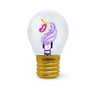 Legami - Table Lamp, Rechargeable with USB Cable, Wireless, Bulb Fiction, Unicorn Theme, 6.8 x 10.5 cm