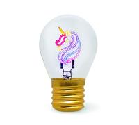 Legami - Table Lamp, Rechargeable with USB Cable, Wireless, Bulb Fiction, Unicorn Theme, 6.8 x 10.5 cm