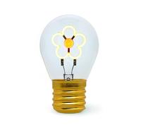 Legami Lightbulb-Shaped Table Lamp - Bulb Fiction - Daisy, none