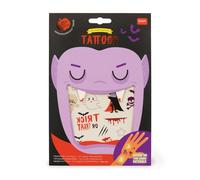 Legami - Temporary tattoos for children, Halloween theme, washable, sweat and waterproof, glow in the dark, easy to use, dermatologically tested