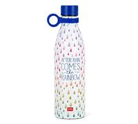 Legami - Thermal Bottle, 800 ml, Lightweight and Durable Water Bottle, Airtight, 12 Hours Hot Drinks 24 Hours Cold, Eco-Friendly, Removable Silicone Handle, Stainless Steel, BPA Free