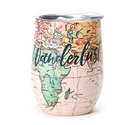 Legami - Thermal Tumbler, 325 ml, Airtight, Lightweight and Durable, Cap with Open and Close System, for Hot and Cold, Leak-Free, Travel Theme, TUM0001