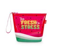 Legami Transparent Beach Toiletry Bag, Watermelon, TPU Waterproof with Zip, 20 x 16 cm