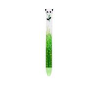 LEGAMI - Two Tone Kitty Panda Black and Green Ink Click & Clack Pen Ideal for School Office Home Two Tone 1mm Tip Diameter