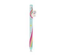 LEGAMI Unicorn Believe in Magic Retractable Ballpoint Pen - Free Hugs | Ballpoint Pen with Unicorn Figure & Rainbow Design | Retractable Tip | Original Stationery for Office, School & Study