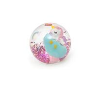 LEGAMI - Unicorn Themed Luminous Bouncy Ball Glow in Bouncy Glitter Details Batteries Included Non-replaceable Diameter 8.3cm White