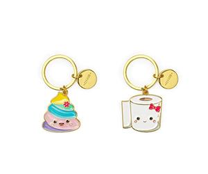 LEGAMI Unisex Enameled Metal Keychain Enamel Metal Keychain, What a Key Ring!, L 7 cm, Zinc, Scooter Theme, Spiral Ring, Polished Finish, Brilliant Colours, Charm for Embellishing the Bag