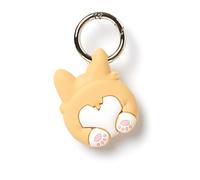 LEGAMI Unisex Keychain for AirTags Keychain for AirTag, 3.8 x 5 cm, Silicone and Metal, Avocado Theme, Customize Your Device, Protect Without Affecting the Signal, corgie, standard size, Casual