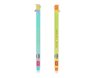 Legami - Valentine's Day Erasable Pen Set 2026, Erasable Set, Better Togheter, Pens with Thermosensitive Erasable Ink, Turquoise, Orange, Erases Without Consuming the Sheet