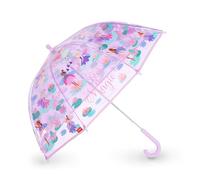 Legami - Dancin' In The Rain Children's Umbrella, Fairy Theme, Windproof Structure, Manual Opening, Fabric Closure with Space for Name, Hook Handle, 73 x 65 cm, lilac, Small