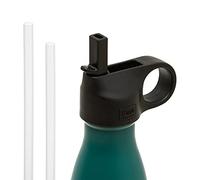 Legami - Water Bottle Cap with Spout, Sport Lid, 8x4.5 cm, Suitable for use on 500 ml Thermal Bottle, Airtight Closure, 2 Straws Included, Dishwasher Safe