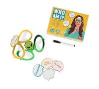 Legami Who Am I Guessing Game with Paper Glasses and Writable Name Cards | Group Party Game for Friends and Family | Interactive Guessing Game for Social Play
