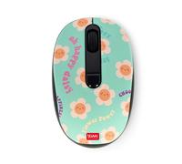 Legami - Wireless Mouse with Ultra Compact USB Receiver, Daisy Theme, 3 Speed Options, ABS Material, Wireless Connection up to 10 m