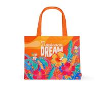 Legami - Women's Large Beach Bag in Reinforced Material, Beach Bag with Magnetic Button Closure, Tote Bag, Holds up to 15 kg, 44 x 61.5 cm