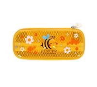 Legami - Wonderwow Bee Theme Pencil Case, 2 Compartments and Inner Pen Holder, Inner Compartment with Mesh Fabric, Zip Closure, 23 x 11 x 5 cm