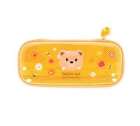 Legami - Wonderwow Pencil Case, Teddy Bear Theme, 2 Compartments and Inner Pen Holder, Inner Compartment with Mesh Fabric, Zip Closure, 23 x 11 x 5 cm