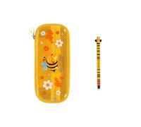 Legami - Wonderwow Pencil Case, 2 Compartments and Pen Holder Inside, Mesh Compartment, Zipper Closure, 23 x 11 x 5 cm