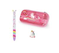 Legami - Wonderwow Pencil Case, 2 Compartments and Pen Holder Inside, Mesh Compartment, Zipper Closure, 23 x 11 x 5 cm