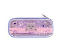 Legami - Wonderwow Pencil Case, Kitty Theme, 2 Compartments and Inner Pen Holder, Inner Compartment with Mesh Fabric, Zip Closure, 23 x 11 x 5 cm