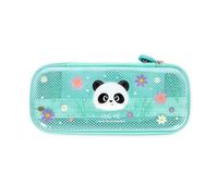 Legami - Wonderwow Pencil Case, Panda Theme, 2 Compartments and Inner Pen Holder, Inner Compartment with Mesh Fabric, Zip Closure, 23 x 11 x 5 cm