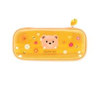 Legami - Wonderwow Pencil Case, Teddy Bear Theme, 2 Compartments and Inner Pen Holder, Inner Compartment with Mesh Fabric, Zip Closure, 23 x 11 x 5 cm