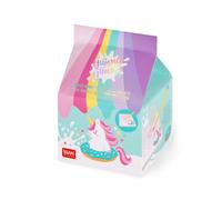 Legami - Yummy Yummy Memo Pad, Notepad with 250 Removable Sheets, FSC Certified Paper, Size 7 x 10 x 7 cm, Memo Pad with Pink Leaves, Unicorn