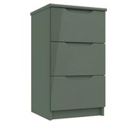 Legato 3 Drawer Bedside Table - Green