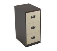 TC Office Talos Steel Deluxe 3 Drawer Filing Cabinet, Cream