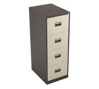 TC Office Talos Steel Deluxe 4 Drawer Filing Cabinet, Cream