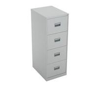 TC Office Talos Steel Deluxe 4 Drawer Filing Cabinet, Grey