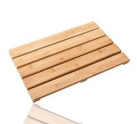 LeGDOr KHAPALWAK Bamboo Wood Bath Mat, Sturdy Waterproof Wooden Floor Mat, Heavy Duty, Non-Slip Shower Mat for Indoor Outdoor, Bathroom Duck Board, (L50xW33xH3.2cm)