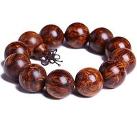 LeGDOr Meditation Prayer Buddha Beads Bracelet Necklace,Prayer Beads Mala Bracelet Natural Wood Tibetan Buddhist Mala Couple Jewelry for Unisex(Size:25mm) (Color : Onecolor, Size : 18mm)