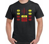 lege Men's Knight Rider T-Shirt Kitt Control Panel Mens Funny David Hasselhoff The Hoff Black L