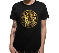 lege Men's Willy Wonka Logo Charlie and The Chocolate Factory T-Shirt Roald Dahl Tale Black XL