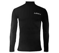 Legea Body 6 Dynamic Men's Long Sleeve High Collar Undershirt, Mens, T-shirt Body 6 Dynamic, black, FR : M (Taille Fabricant : M)
