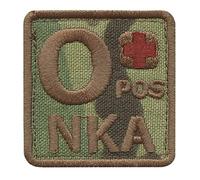 LEGEEON Multicam OPOS O+ NKA Blood Type NKDA No Known Drug Allergies Touch Fastener Patch