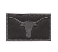 LEGEEON Texas Longhorn Blackout Subdued Lone Star USA Army Tactical Morale Hook&Loop Cap Patch