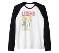Legend 2005 20th Birthday Gifts for Men Women 20 Year Old Raglan Baseball Tee