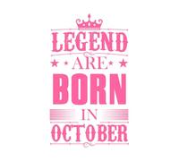 Legend are Born in October Design Mural and Wall Vinyl Decal 36x61cm Wall beautification Pink