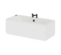 Legend Baths Legend Left Hand 6 Jet Matt Black V-Tec Single Ended Whirlpool Bath | White | Acrylic | 1500mm x 700mm