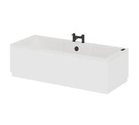 Legend Baths Legend Left Hand 6 Jet Matt Black V-Tec Single Ended Whirlpool Bath | White | Acrylic | 1700mm x 700mm