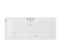 Legend Baths Legend Right Hand 12 Jet Chrome V-Tec Single Ended Whirlpool Bath | White | Acrylic | 1500mm x 700mm